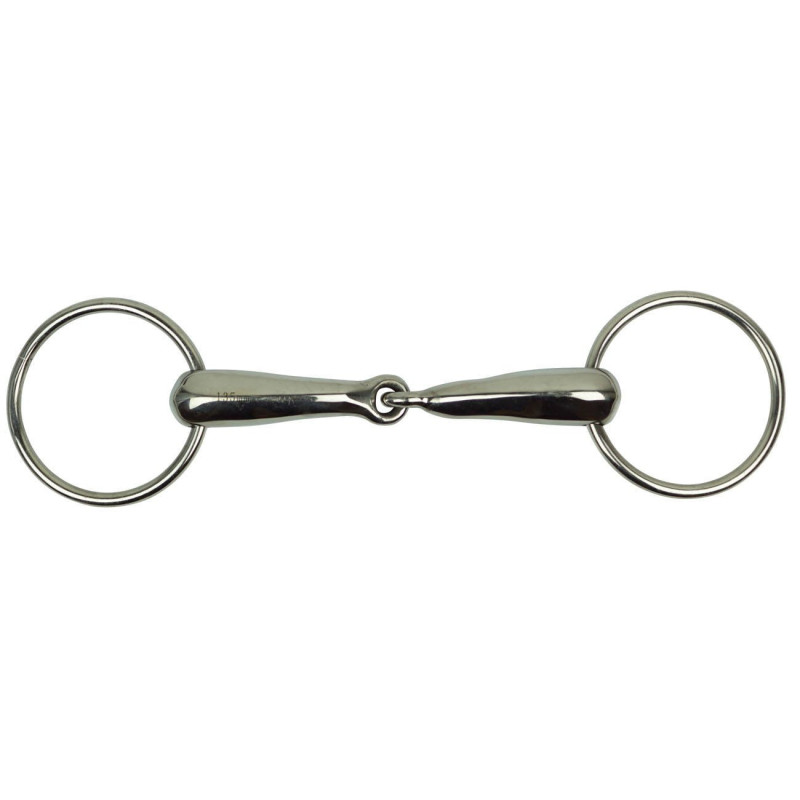 Wędzidło York puste grube pojedynczo łamane 21 mm 11,5 cm