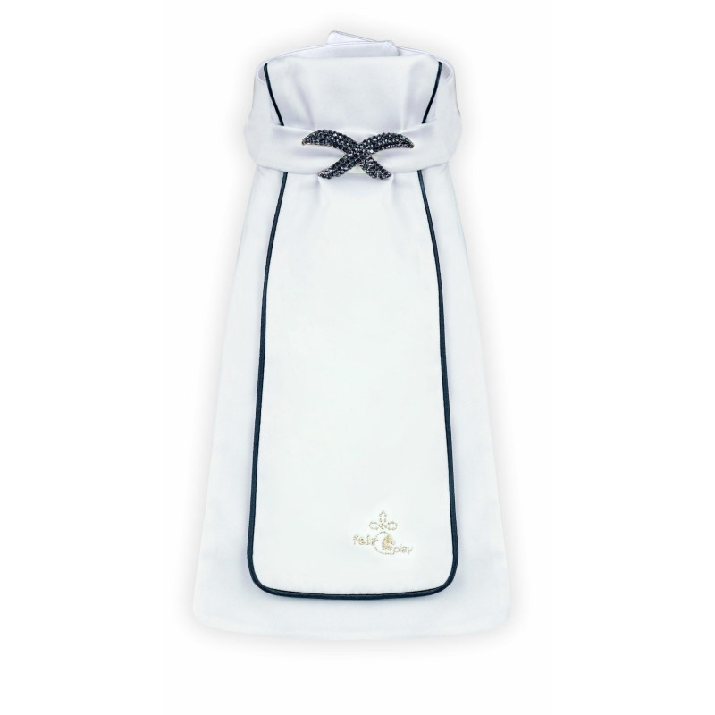 Plastron FP LUXY biało-czarny L (38-40 cm)