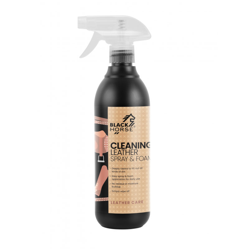 Pianka do skór 2w1 Black Horse "Cleaning Leather spray & foam" 500ml