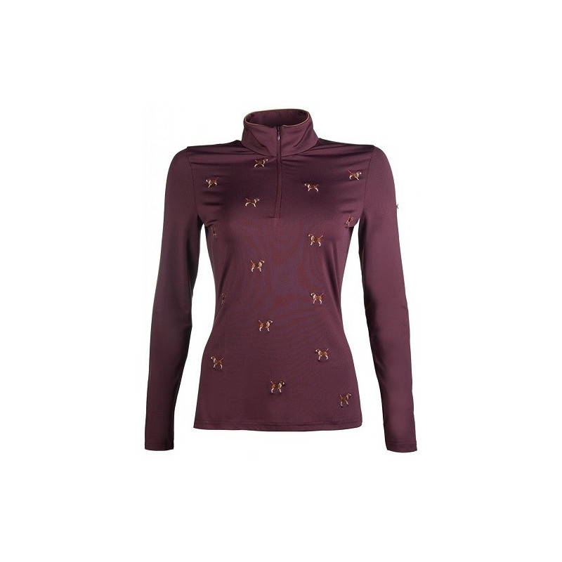 Bluzka termoaktywna golf HKM Beagle bordo XS