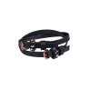 Paski do ostróg HKM "Rosegold Glamour Style" Biothane czarne