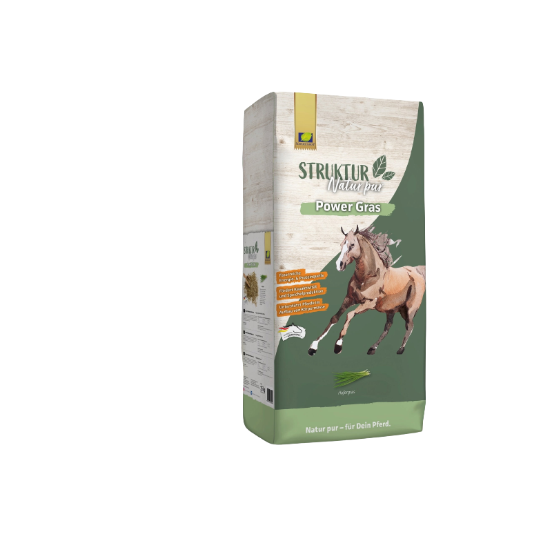 Nature's Best Struktur Natur Pur - Power Gras Sieczka z trawy owsianej 15kg