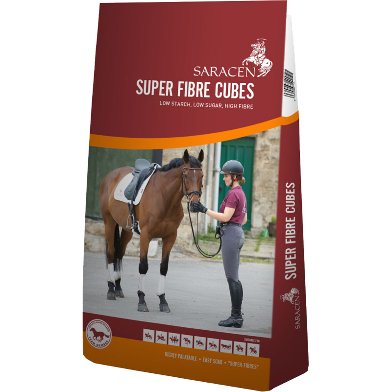 SARACEN Super Fibre Cubes 20kg - nisko-skrobiowa pasza dla koni