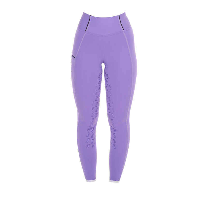 Legginsy EQUESTRO Slim Fit lawendowe (dahlia)