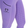 Legginsy EQUESTRO Slim Fit lawendowe (dahlia)