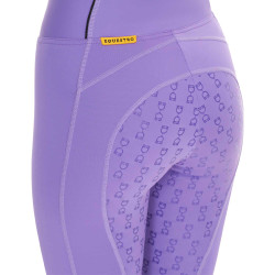 Legginsy EQUESTRO Slim Fit lawendowe (dahlia)