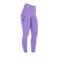 Legginsy EQUESTRO Slim Fit lawendowe młodzieżowe