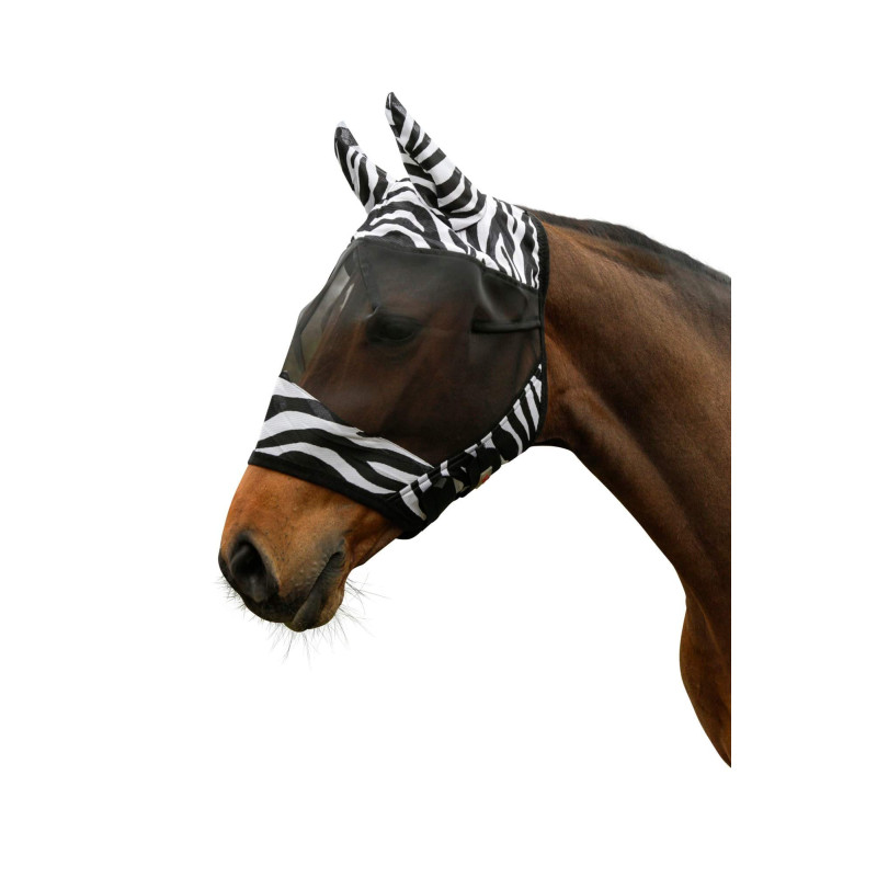 Maska przeciwowadowa dla konia z uszami Zebra, Covalliero