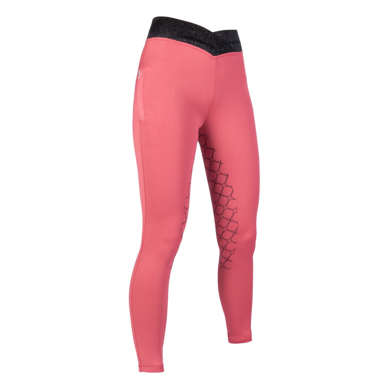 Legginsy młodzieżowe HKM "Ruby" Rust/Różowa Rdza 134/140