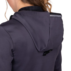 Bluza jeździecka na zamek QHP FAYEN c.szara