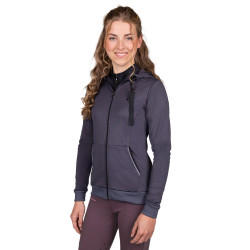 Bluza jeździecka na zamek QHP FAYEN c.szara