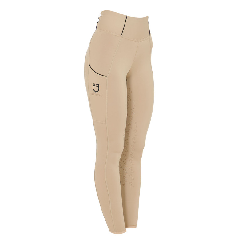 Legginsy EQUESTRO Slim Fit beż