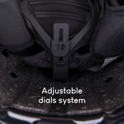 Kask jeździecki Ohio z szerokim daszkiem QHP czarny