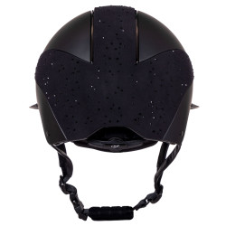Kask jeździecki Ohio z szerokim daszkiem QHP czarny