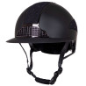 Kask jeździecki Ohio z szerokim daszkiem QHP czarny