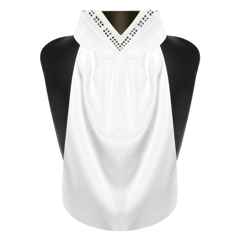 Plastron FP FAVEN biało-czarny S (34-36 cm)