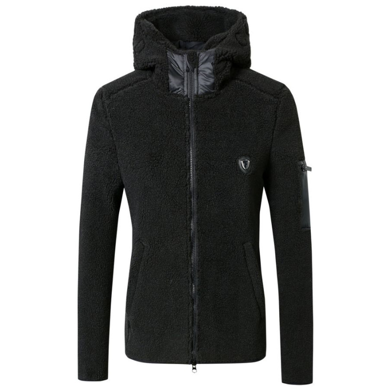 Bluza z kapturem zimowa Covalliero czarna