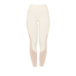 Legginsy EQUESTRO Slim Hybrid antique white - krem letnie