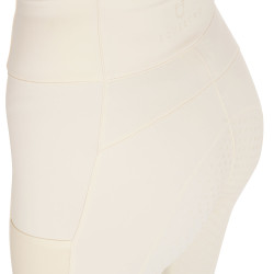 Legginsy EQUESTRO Slim Hybrid antique white - krem letnie