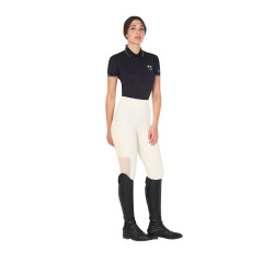 Legginsy EQUESTRO Slim Hybrid antique white - krem letnie