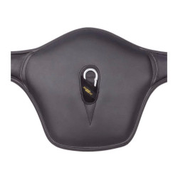Popręg skórzany z fartuchem KAVALKADE Soft'n safe czarny 125cm