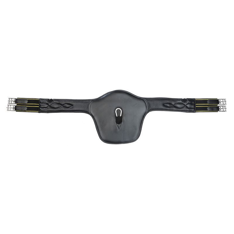 Popręg skórzany z fartuchem KAVALKADE Soft'n safe czarny 125cm
