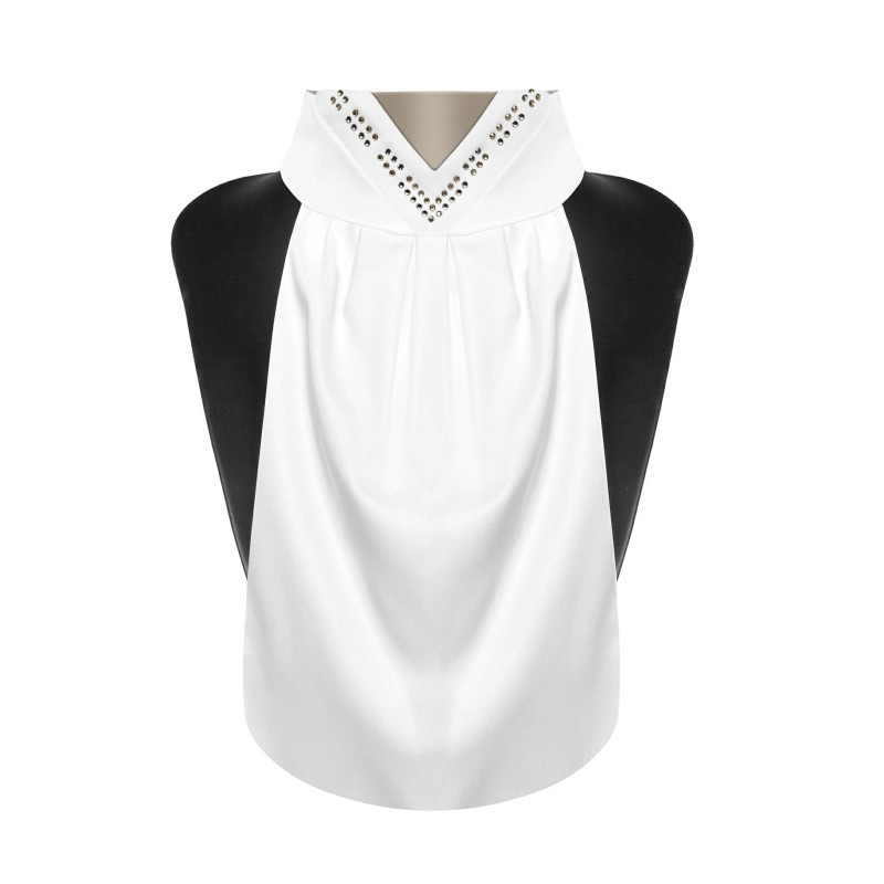 Plastron FP FAVEN biało-migdałowy S (34-36 cm)