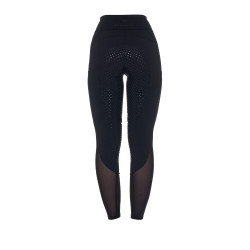 Legginsy EQUESTRO Slim Hybrid czarne letnie