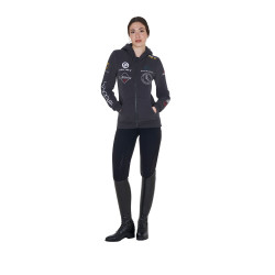 Legginsy EQUESTRO Slim Hybrid czarne letnie