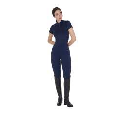 Legginsy EQUESTRO Slim Hybrid granat