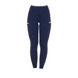 Legginsy EQUESTRO Slim Fit Dekor granat - dziecko