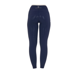 Legginsy EQUESTRO Slim Fit Dekor granat - dziecko