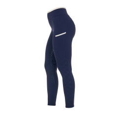 Legginsy EQUESTRO Slim Fit Dekor granat - dziecko