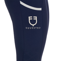 Legginsy EQUESTRO Slim Fit Dekor granat - dziecko