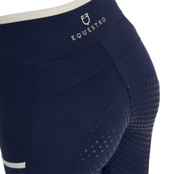 Legginsy EQUESTRO Slim Fit Dekor granat - dziecko
