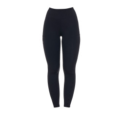Legginsy EQUESTRO Slim Fit Dekor czarne - dziecko