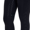 Legginsy EQUESTRO Slim Fit Dekor czarne - dziecko