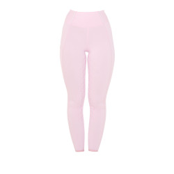Legginsy dziecięce EQUESTRO Slim Fit Rhinestone pastelowy róż - ballerina