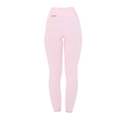 Legginsy dziecięce EQUESTRO Slim Fit Rhinestone pastelowy róż - ballerina