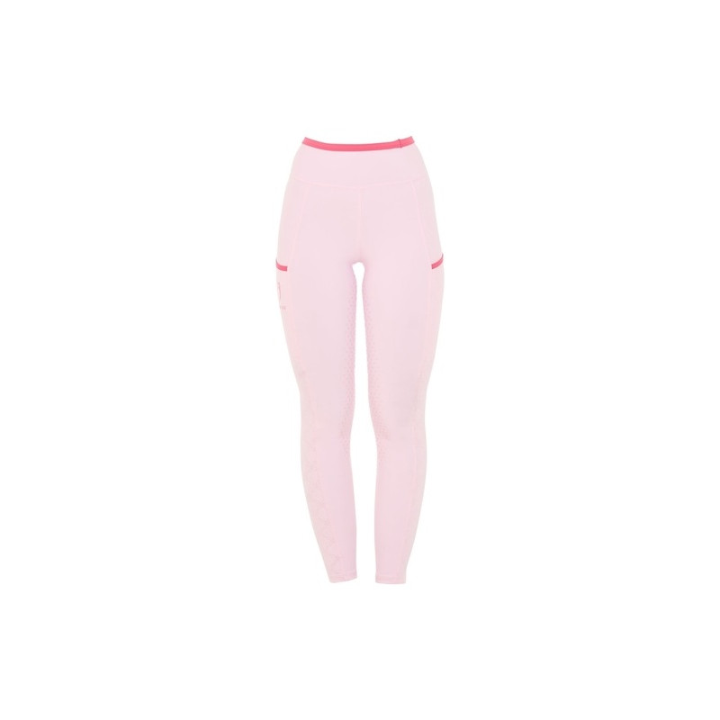 Legginsy EQUESTRO Slim Fit Dekor różowe - dziecko