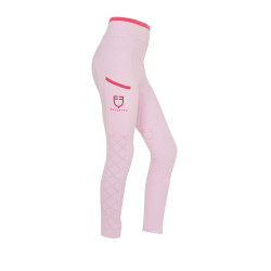 Legginsy EQUESTRO Slim Fit Dekor różowe - dziecko