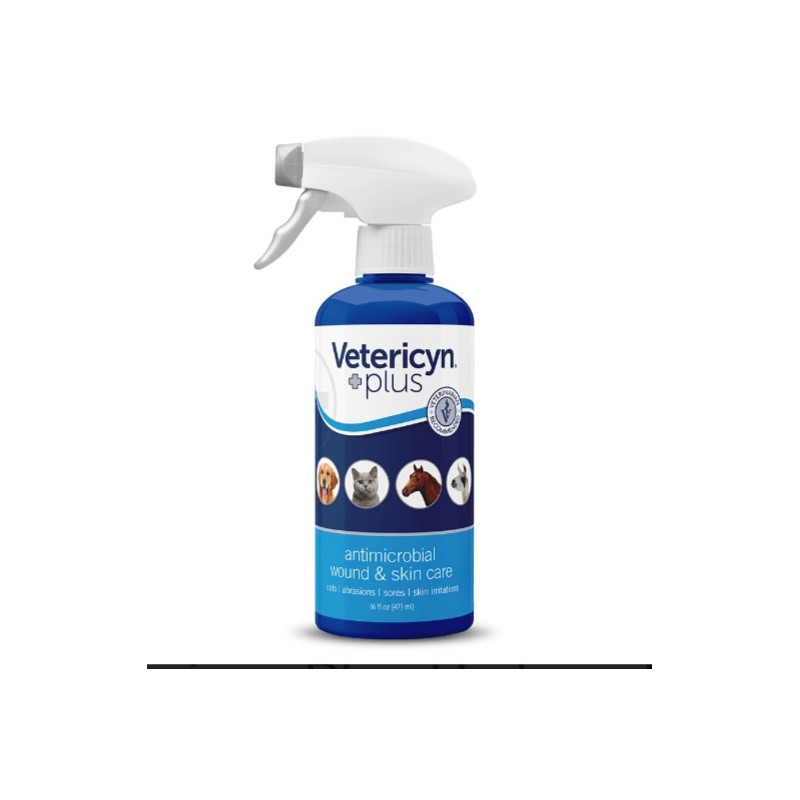 VETERICYN PLUS Spray antybakteryjny na uszkodzoną skórę, owrzodzenia, grzybice u koni