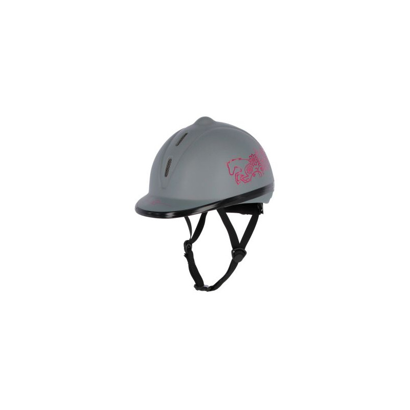 Kask jeździecki Beauty szary 53-57cm