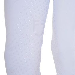 Legginsy EQUESTRO Slim Fit Dekor białe - dziecko