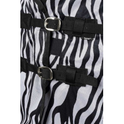Horze Derka przeciwko owadom Defender z klapą na brzuch Zebra