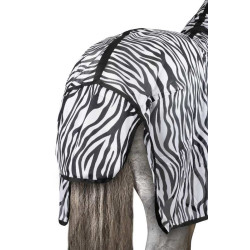 Horze Derka przeciwko owadom Defender z klapą na brzuch Zebra