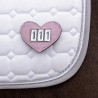 Numerek startowy QHP "Heart" różowy