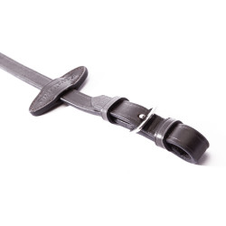 Wodze ogumowane ze stoperami Kavalkade 16mm PONY-120cm brązowe