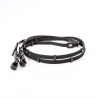 Wodze ogumowane ze stoperami Kavalkade 16mm FULL-140cm czarny