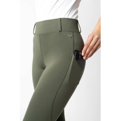 Horze Damskie legginsy jeździeckie z pełnym lejem Dea zielone